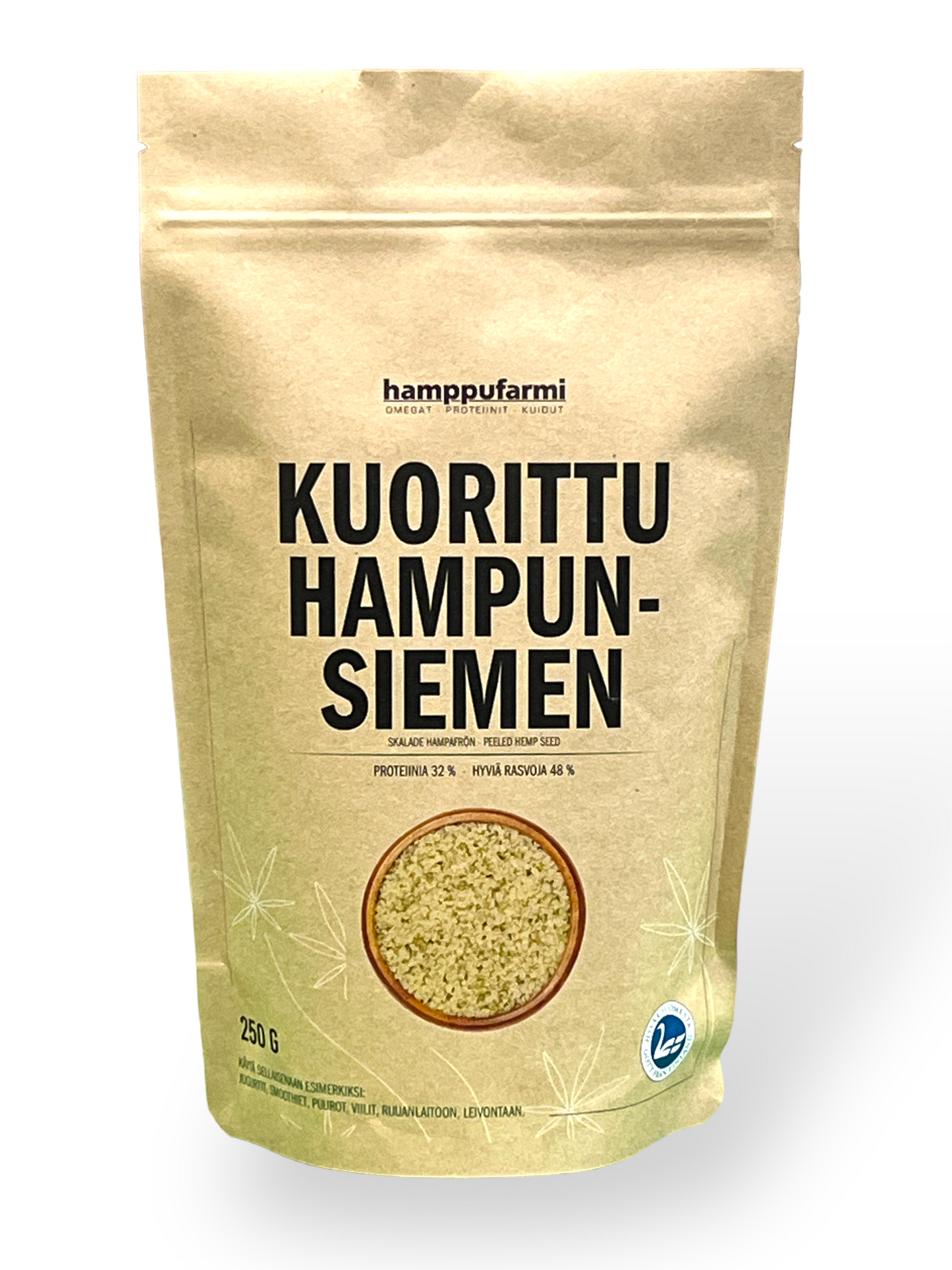 Skalat hampafrö 250g