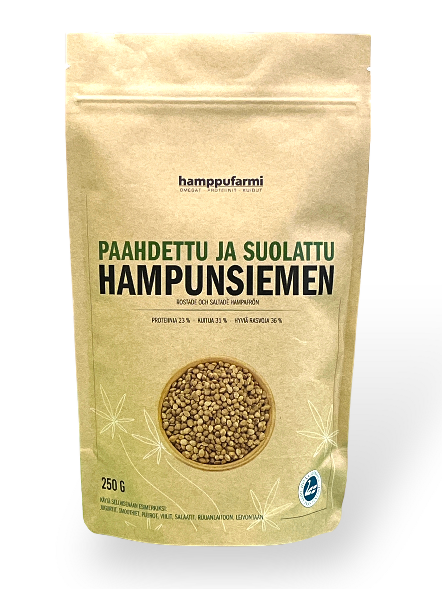 Hampafrön - Rostade & Saltade 250 g