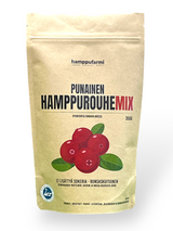Red hemp berry mix 350 g – hemp flour with lingonberry, redcurrant and cranberry